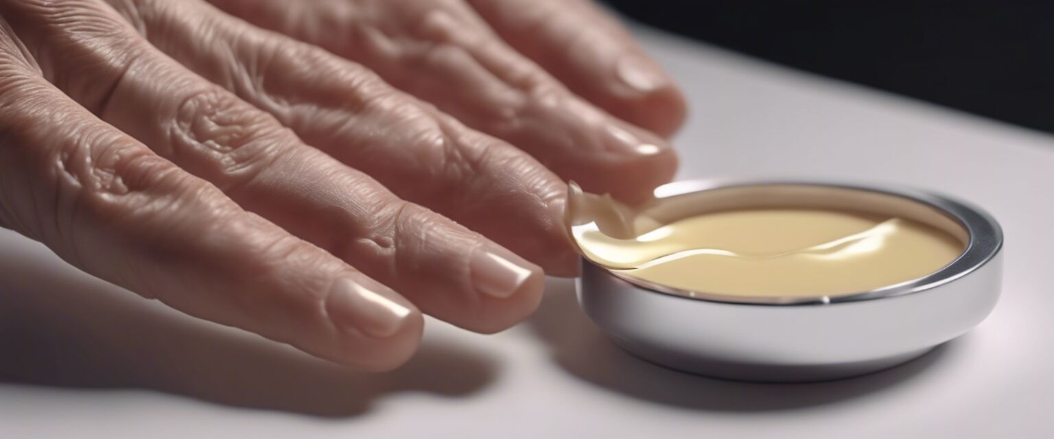 Applying anti-aging cream