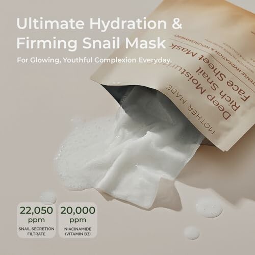 Moisturizing Snail Mucin Face Masks